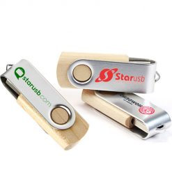 Eco Friendly Wooden Twister Usb Flash Drives With Printing 3